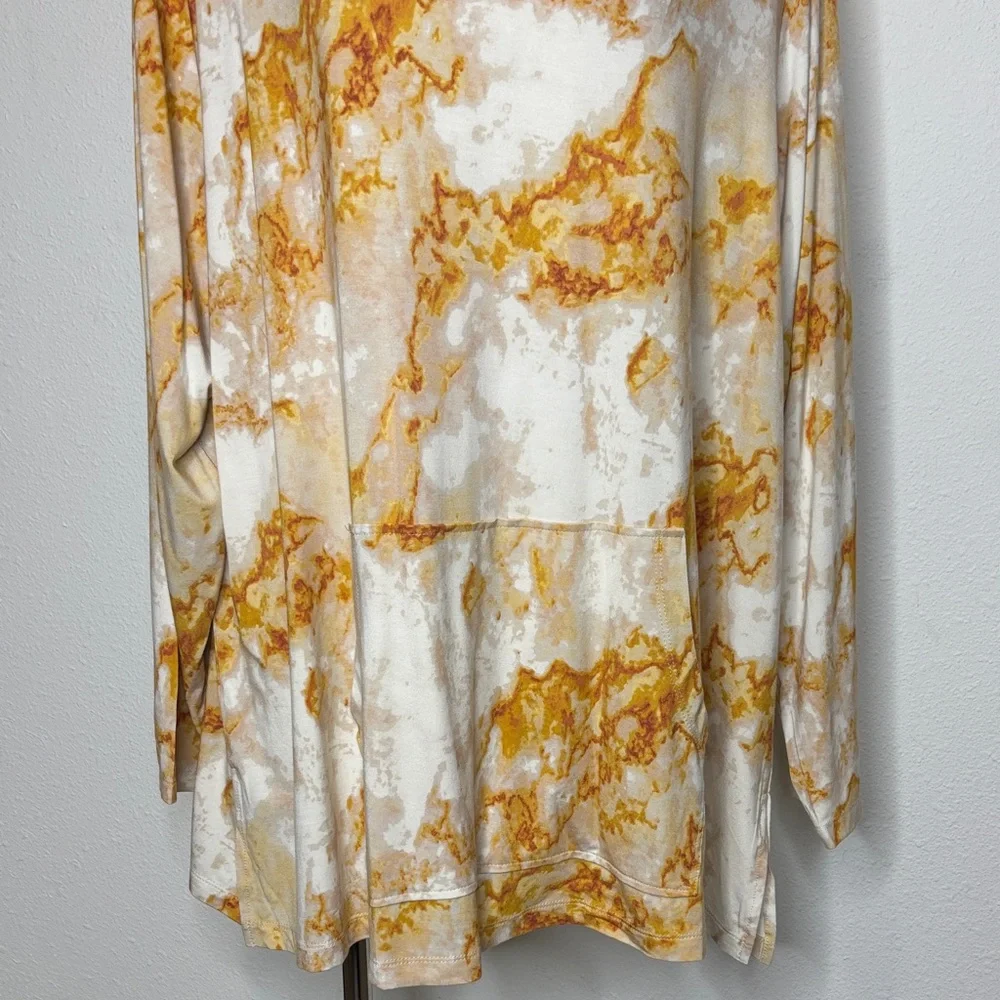 Susan Graver size 2X Cream and Orange Artistic Tunic - Picture 4 of 8